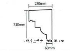 产品分解图型 - 檐口线，型号：SX311-YK-3，规格：230x310mm(3) - 丽江三象EPS建材 lj.sx311.cc